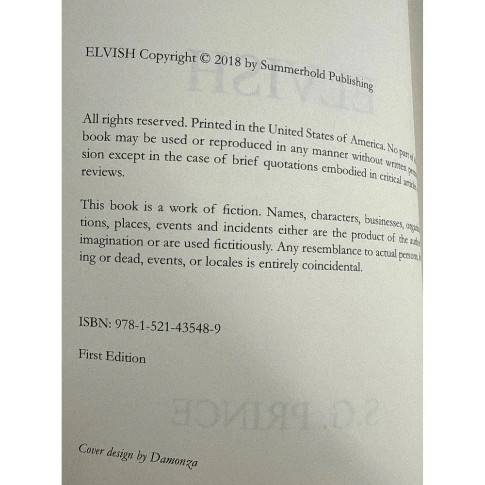 2 Elvish Trilogy novels: S.G. Prince Elvish‎ & Ember Oversized Trade Paperbacks
